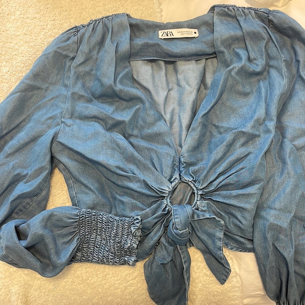 Zara denim top